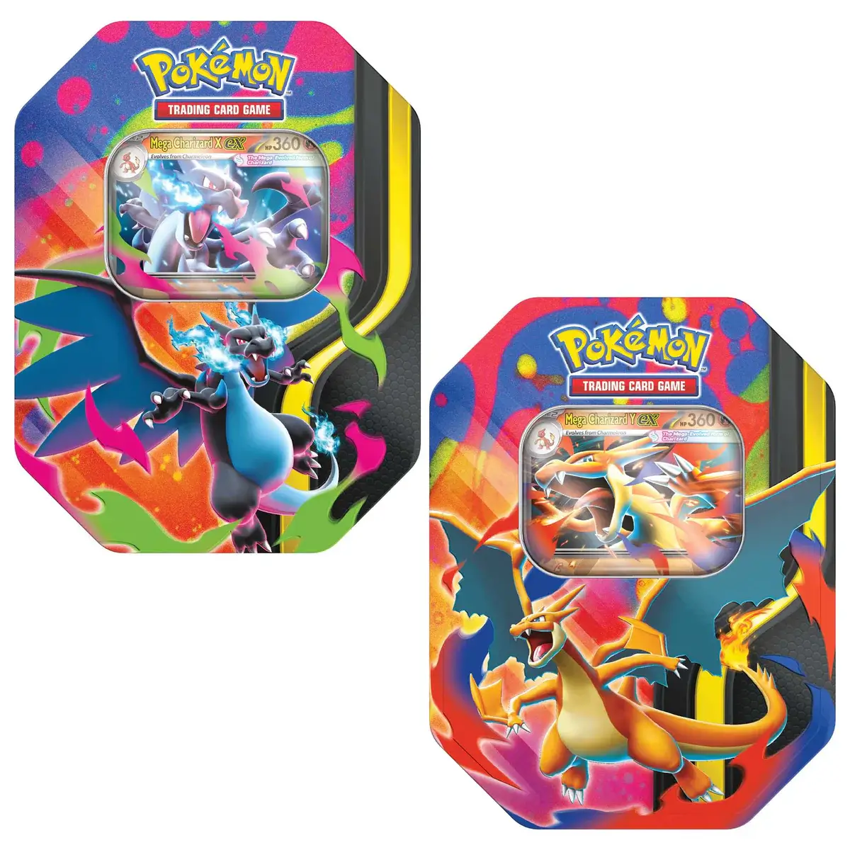 POKÉMON EX TIN-BOX SET (MEGA CHARIZARD X EX, MEGA CHARIZARD Y EX) (ENG)